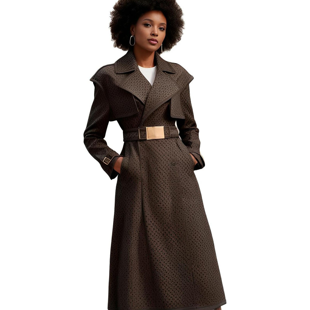 Antonia Embossed Trench Coat 