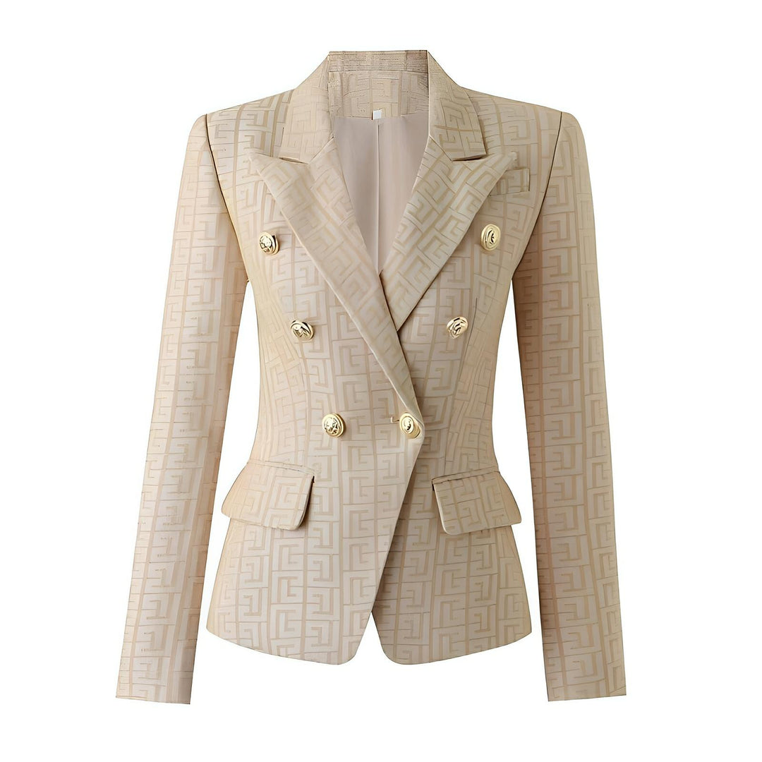 Bianca Patterned Blazer - Sand 