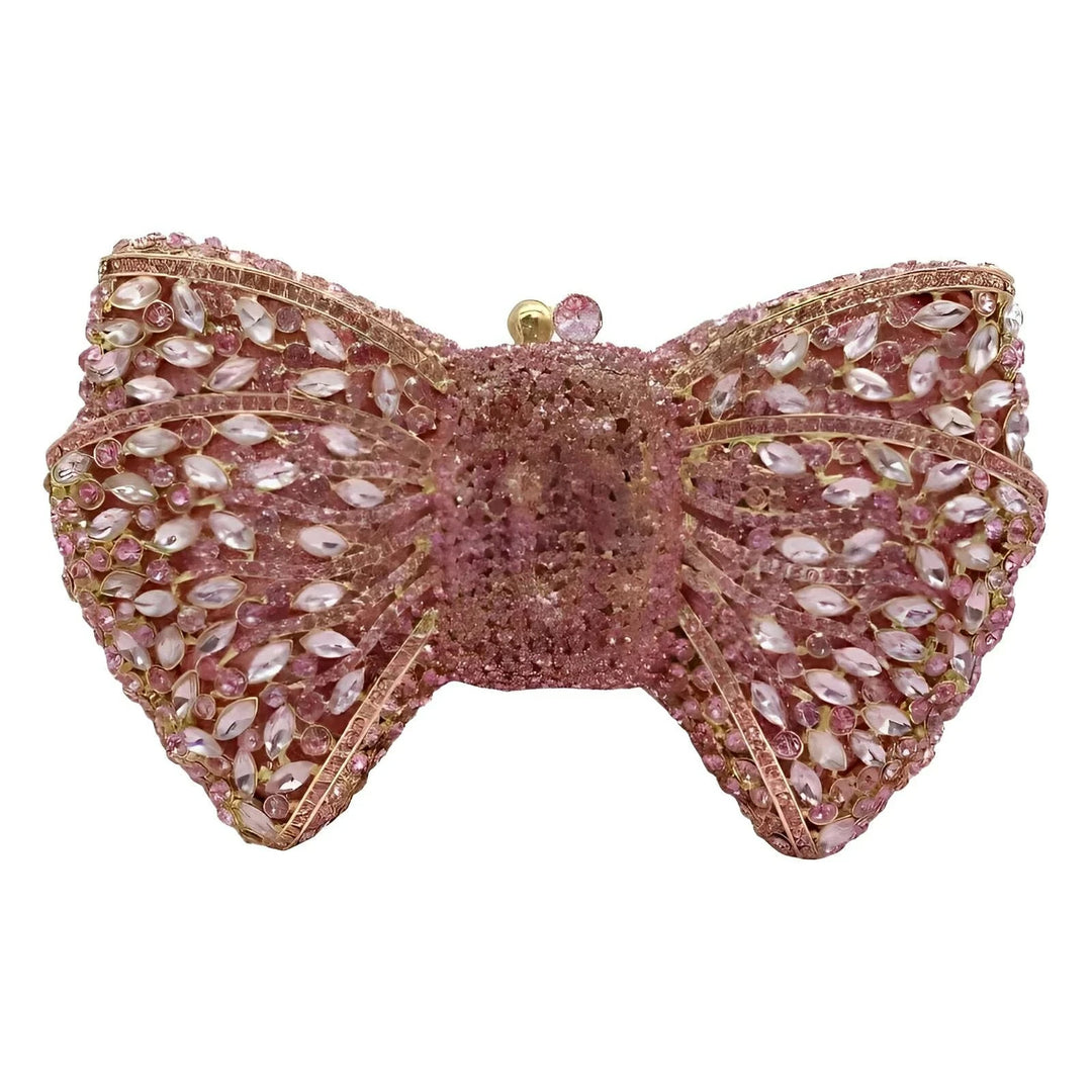 Bow Tie Rhinestone Clutch 