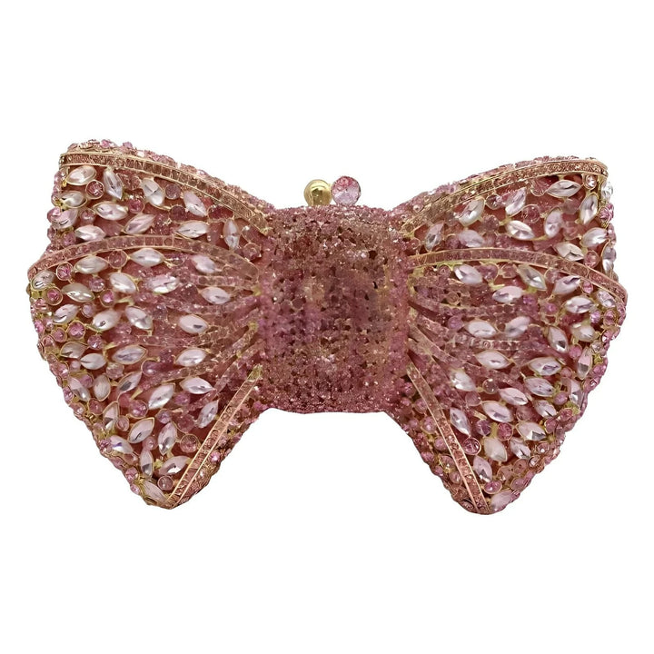 Bow Tie Rhinestone Clutch 