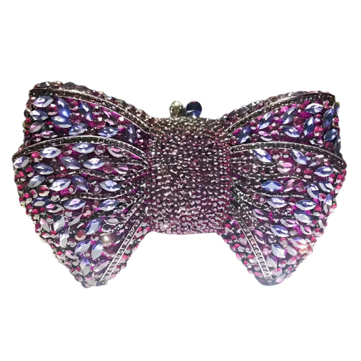 Bow Tie Rhinestone Clutch 