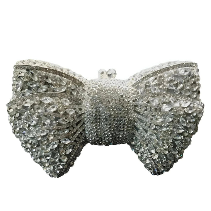 Bow Tie Rhinestone Clutch 