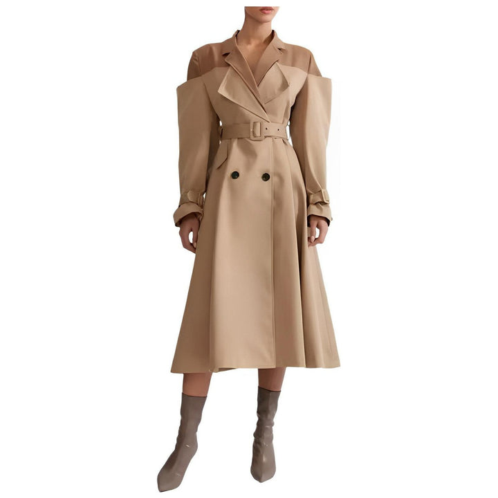 Brooklyn Contrast Panel Trench Coat 