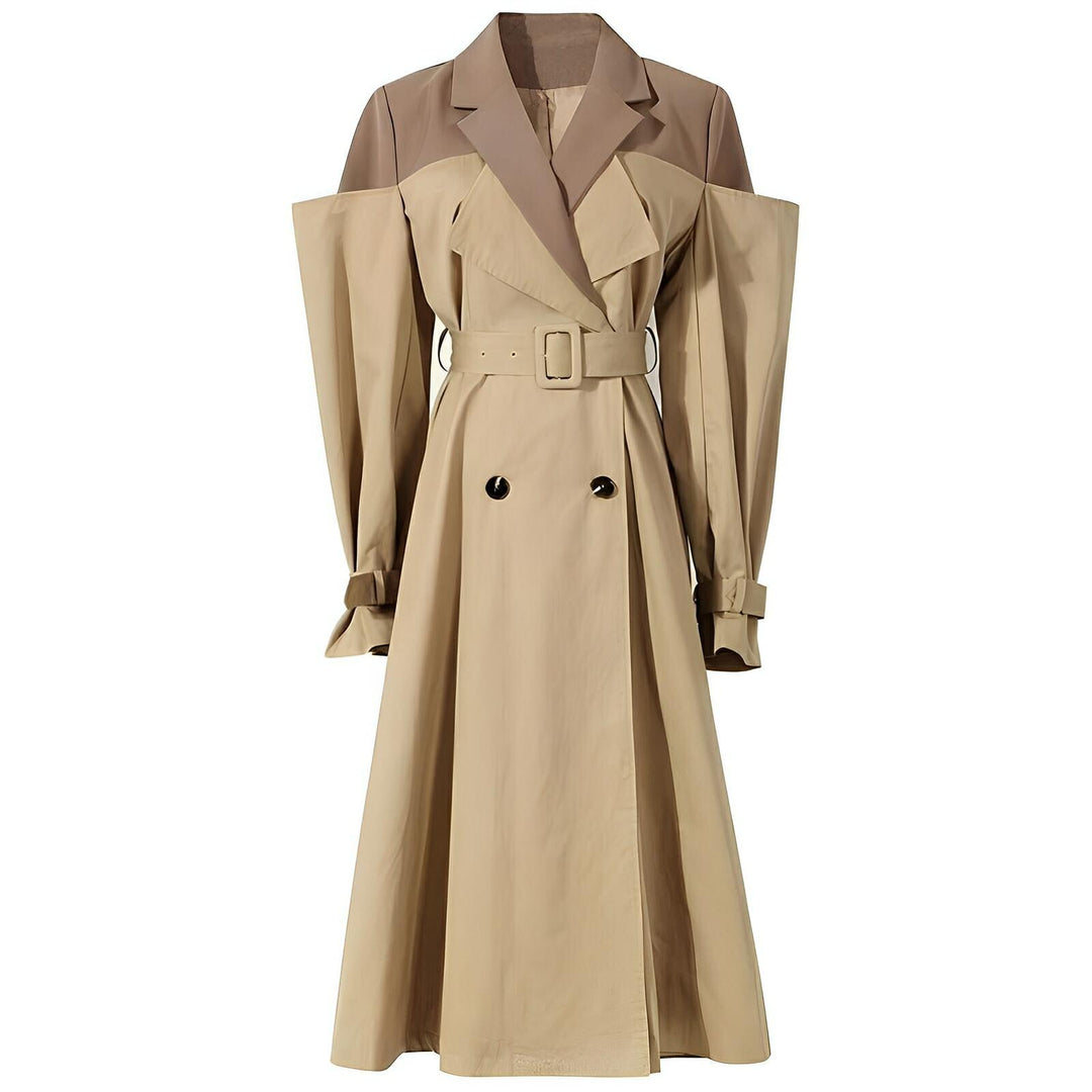 Brooklyn Contrast Panel Trench Coat 