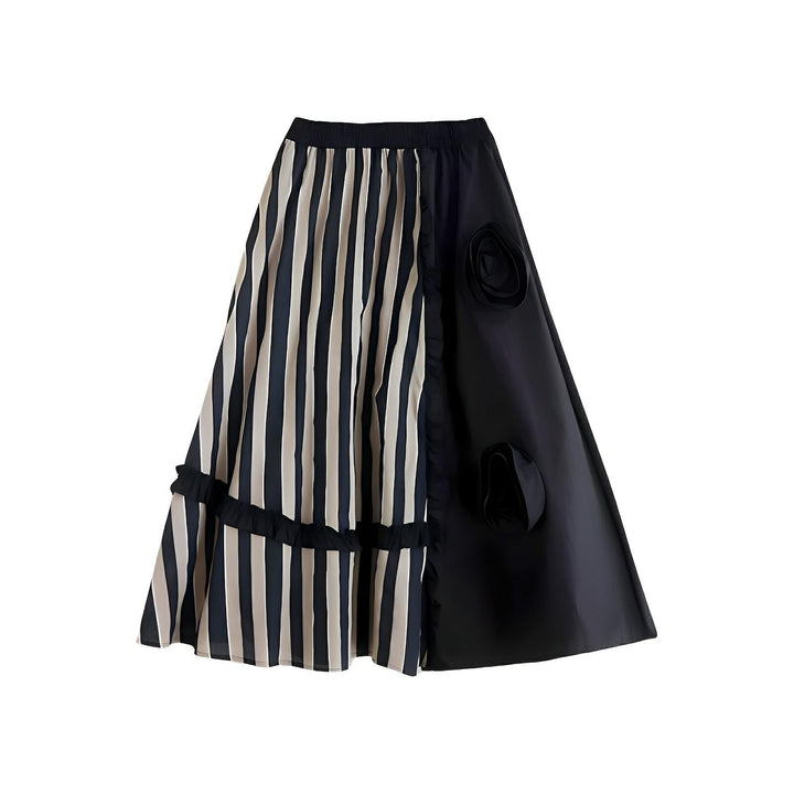 Camila Contrast Panel Midi Skirt 