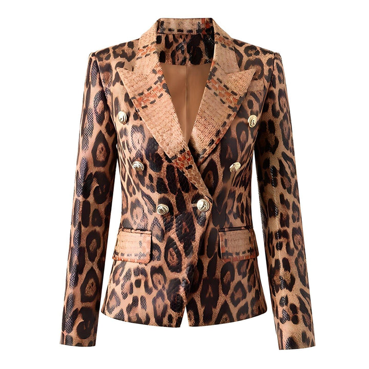 Cassandra Faux Leather Blazer 