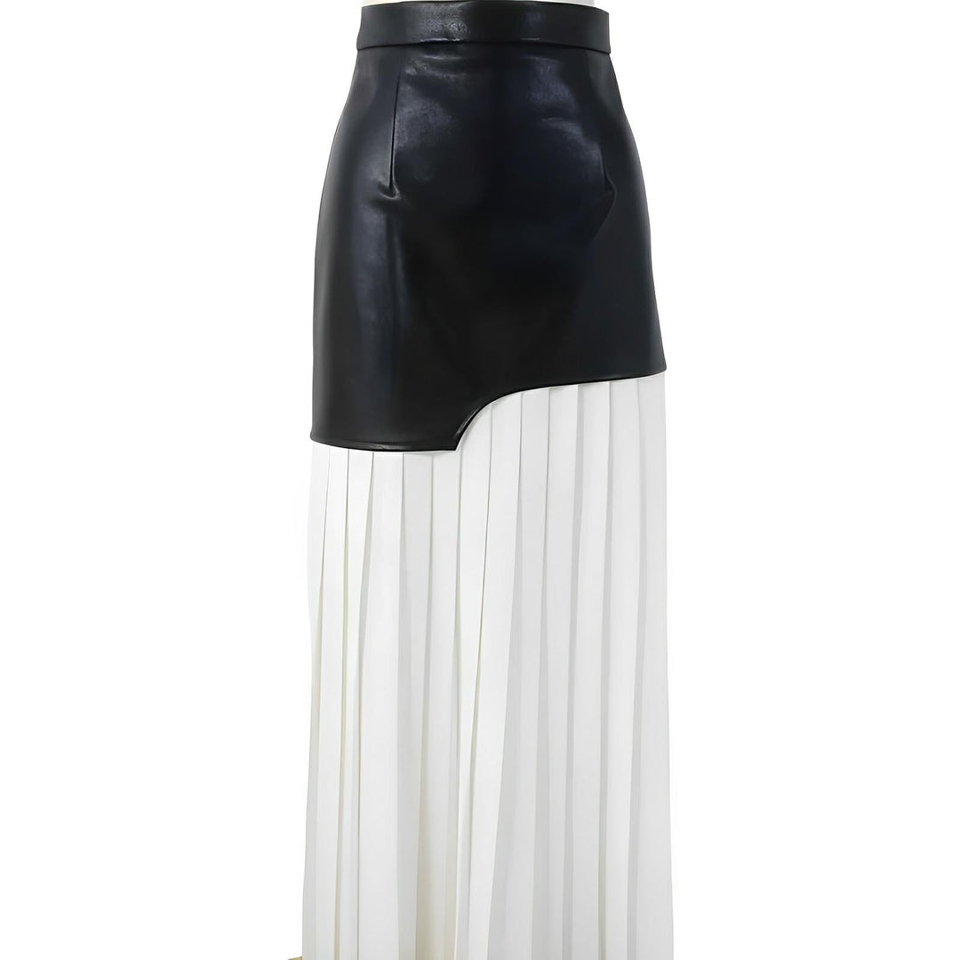 Darcy Contrast Panel Midi Skirt 