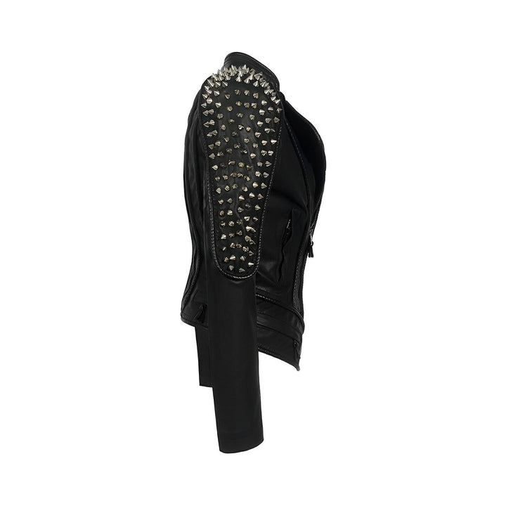 Gia Studded Leather Jacket 