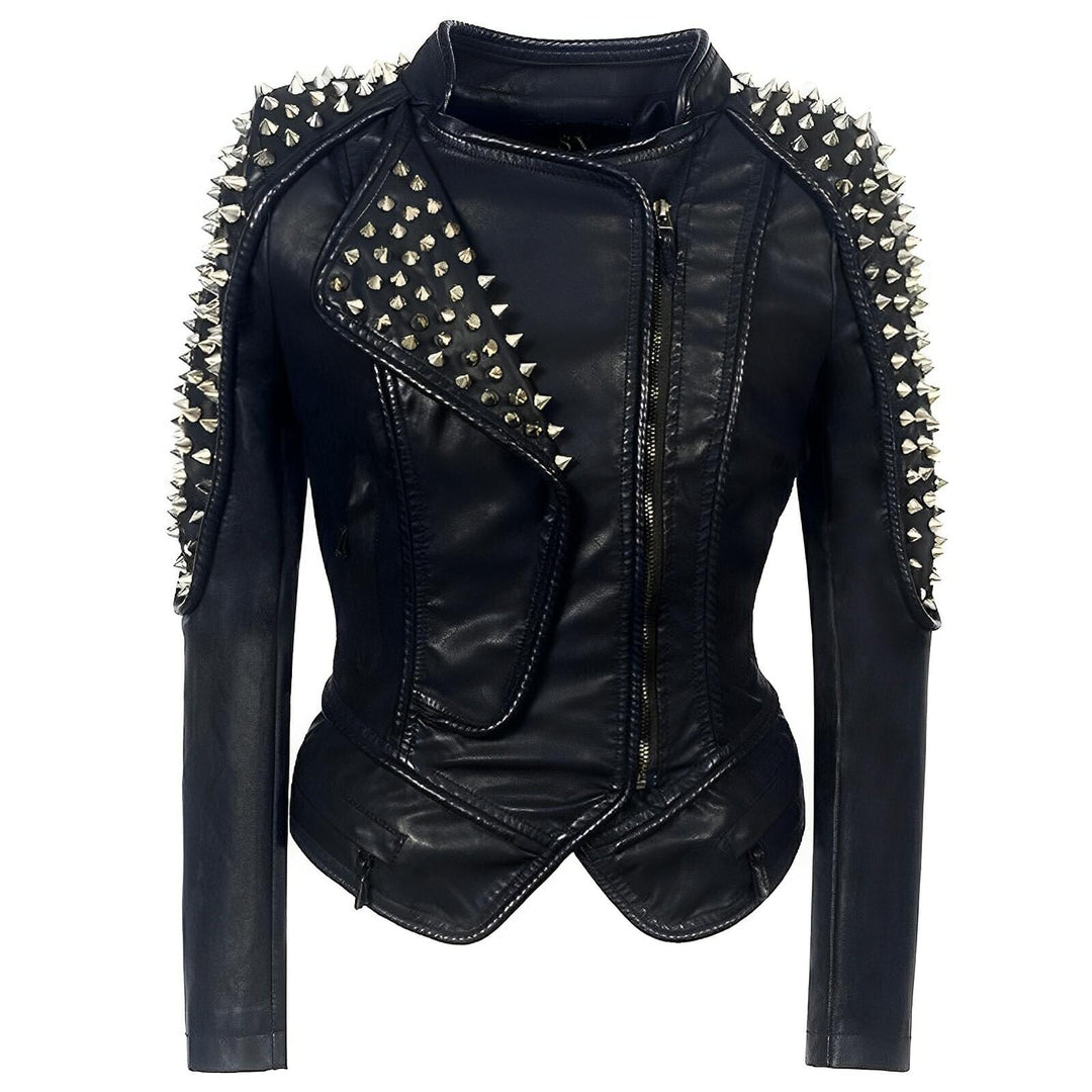 Gia Studded Leather Jacket 