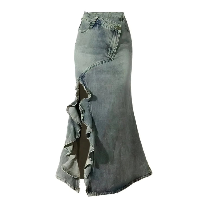 Indie Denim Midi Skirt 