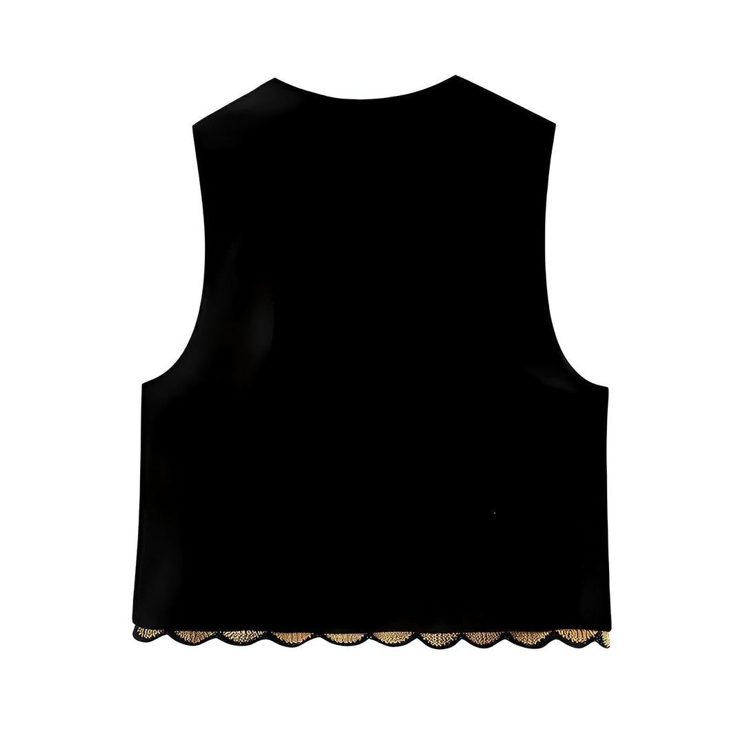 Madeline Velvet Embroidered Vest 