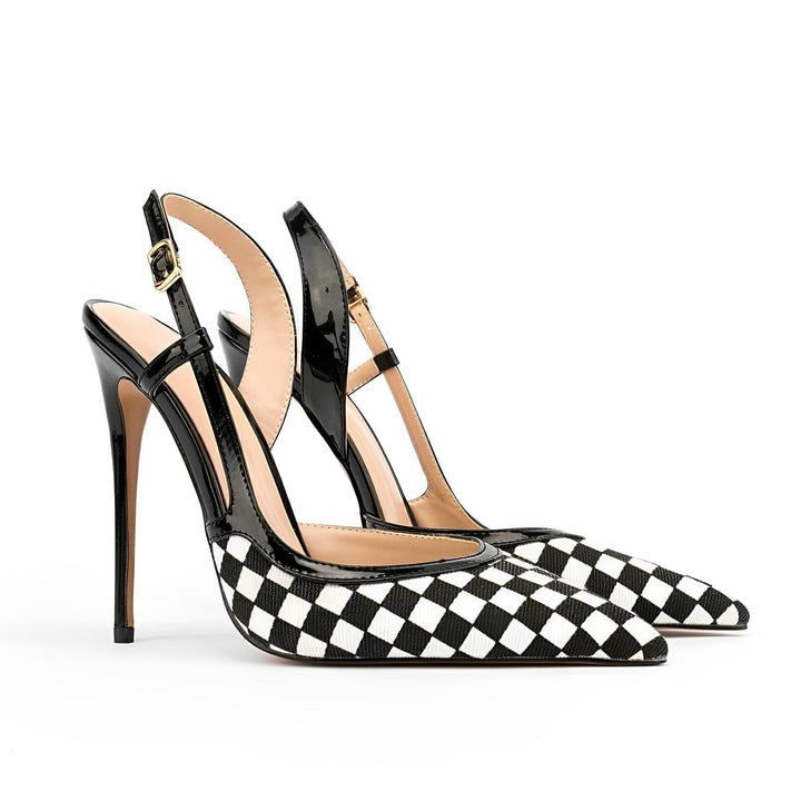 Microcheck Stiletto Pumps 