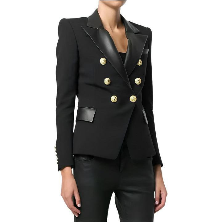 Mila Faux Leather Blazer 