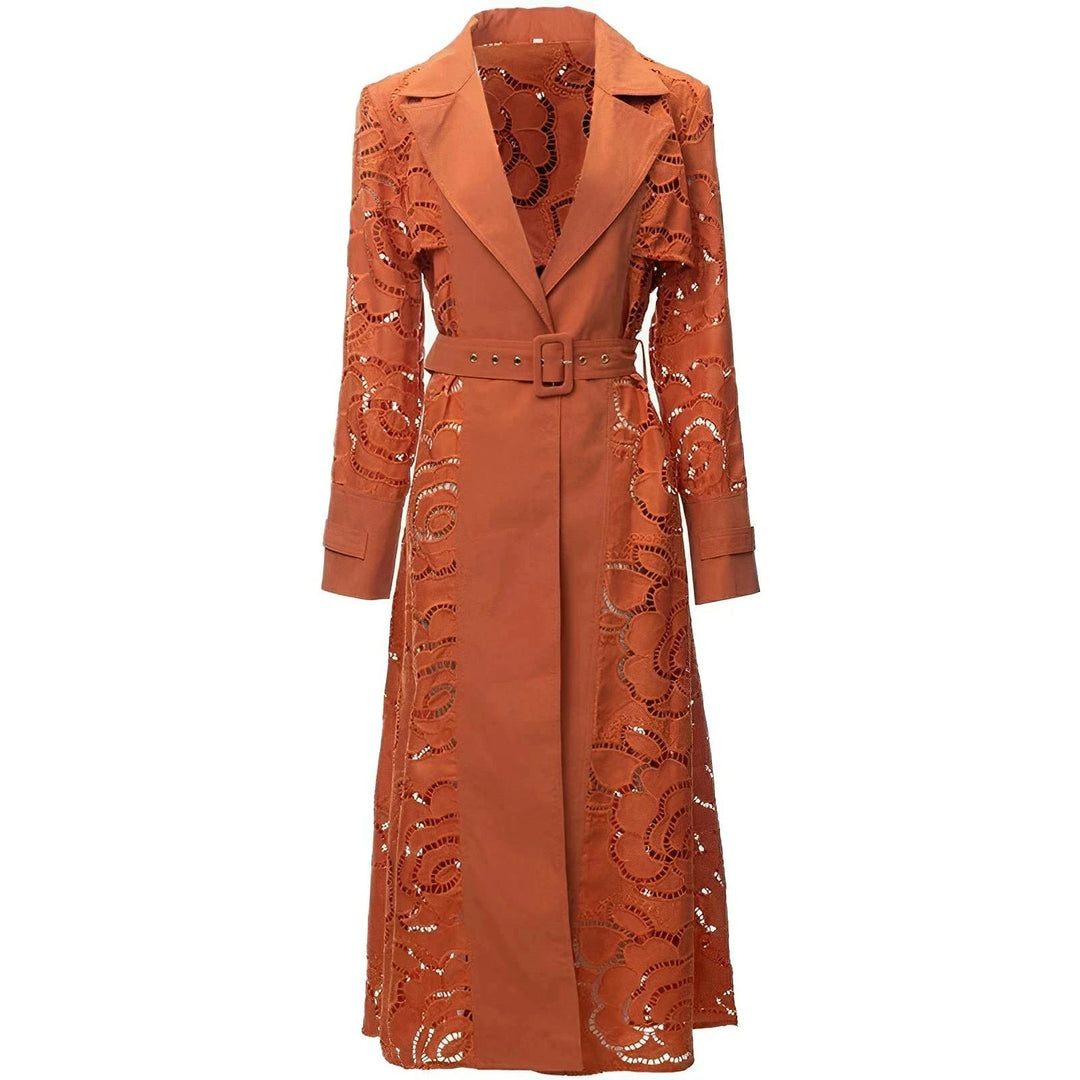 Nicolette Embroidered Trench Coat 