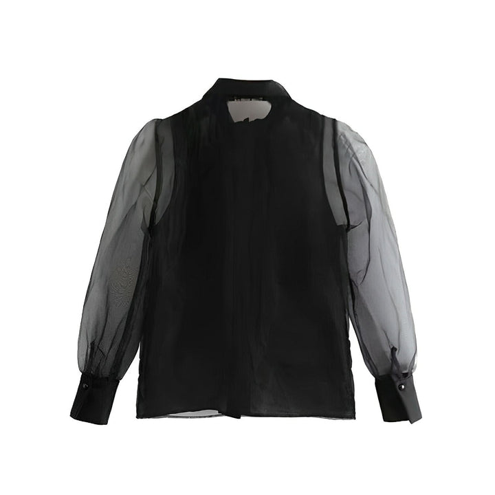 Noir Ribbon Blouse 