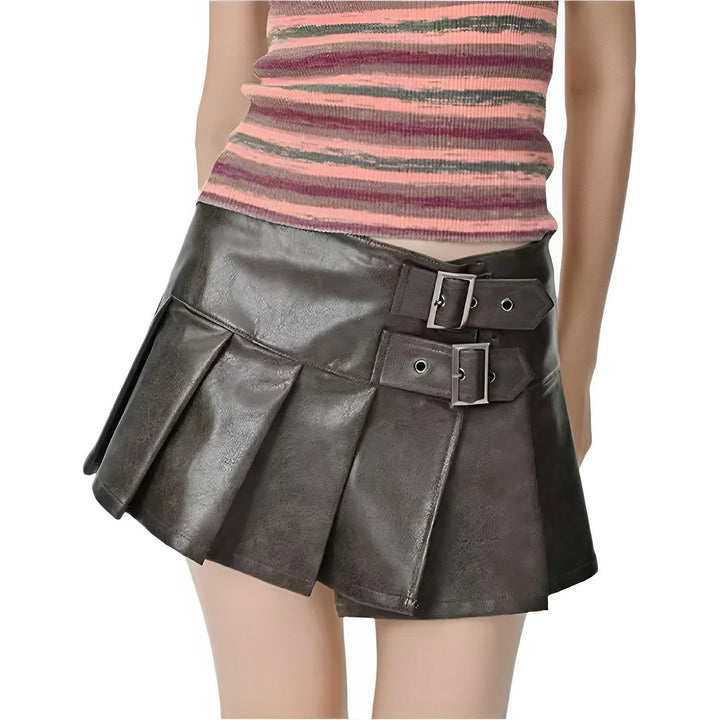 Sia Faux Leather Mini Skirt 