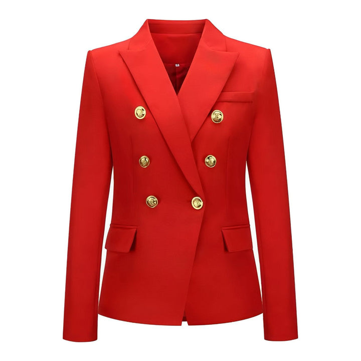 Talia Fitted Blazer - Crimson 