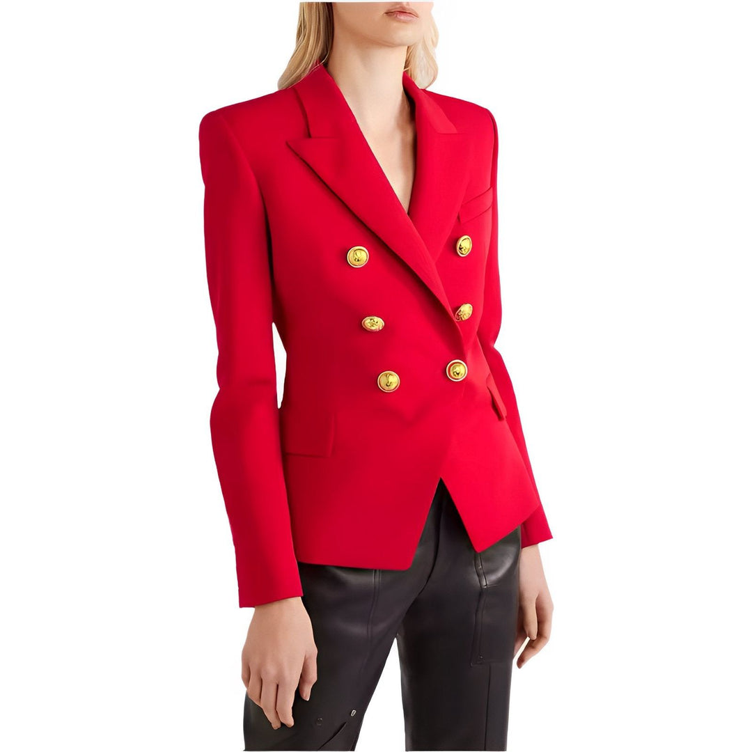 Talia Fitted Blazer - Crimson 