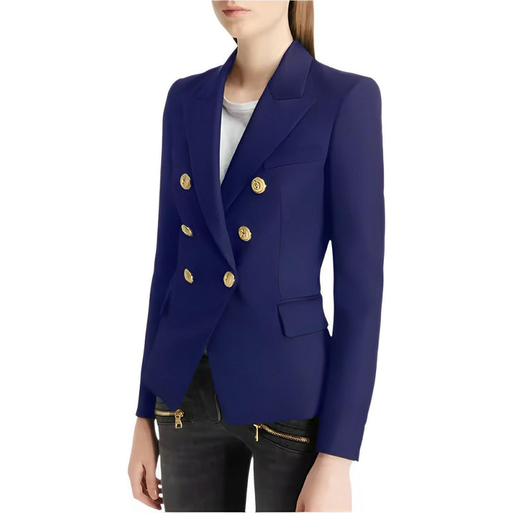 Talia Fitted Blazer - Navy Blue 