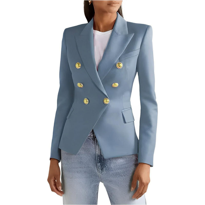 Talia Fitted Blazer - Slate Blue 