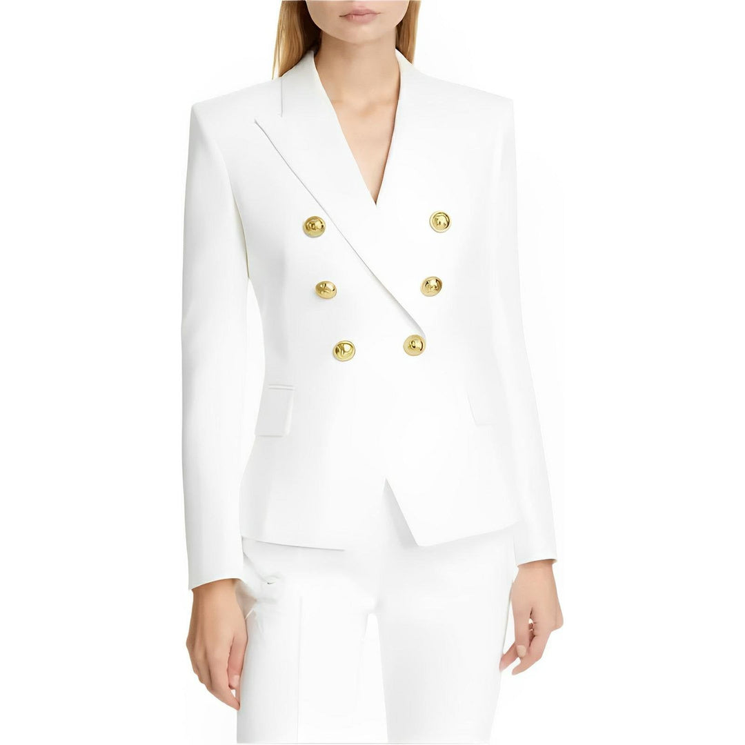 Talia Fitted Blazer - White 