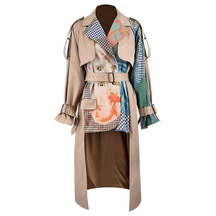 Tessa Contrast Panel Trench Coat 