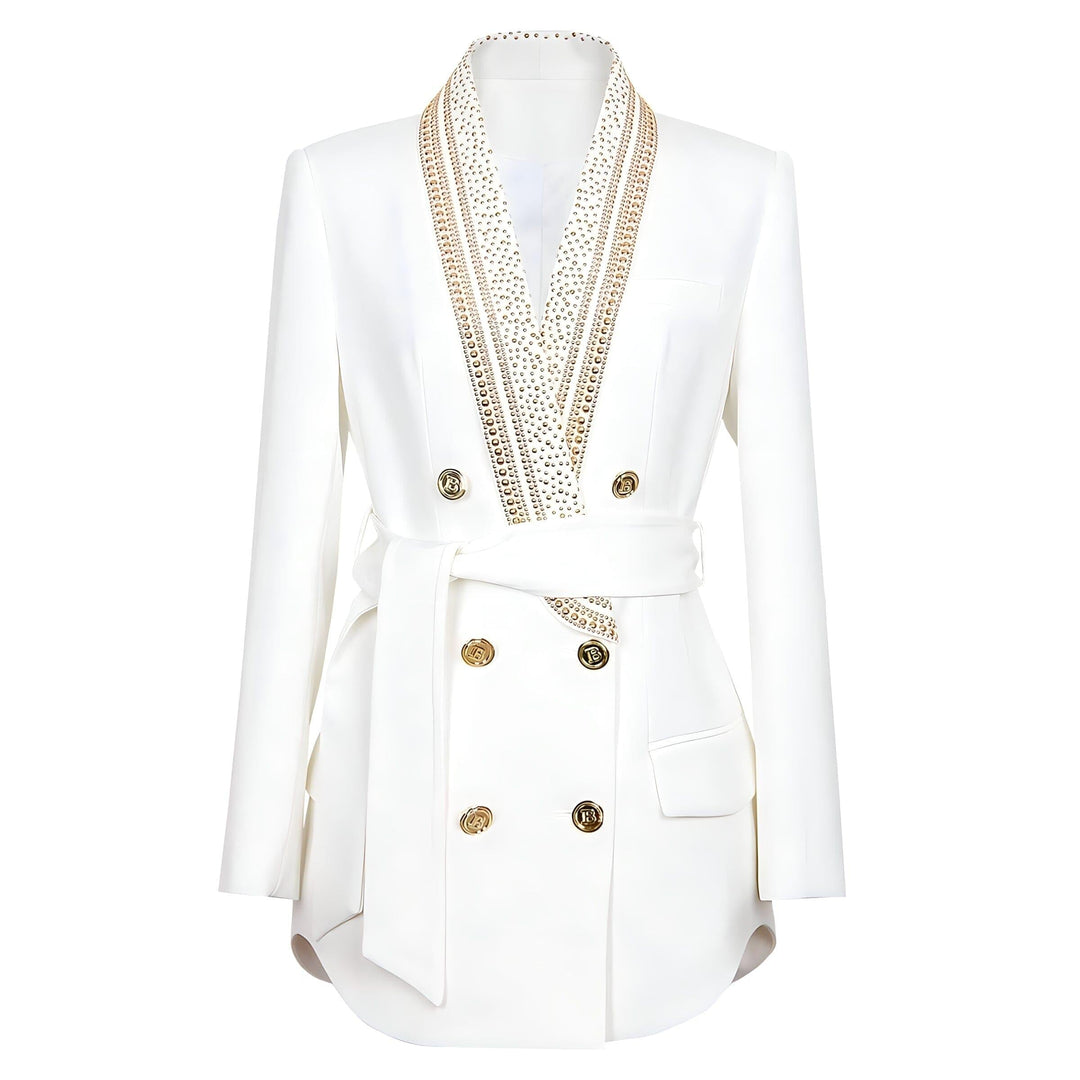 Vivienne Belted Rhinestone Blazer 