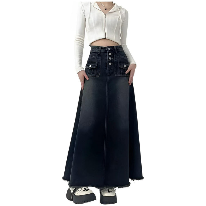 Whitney Denim Maxi Skirt 