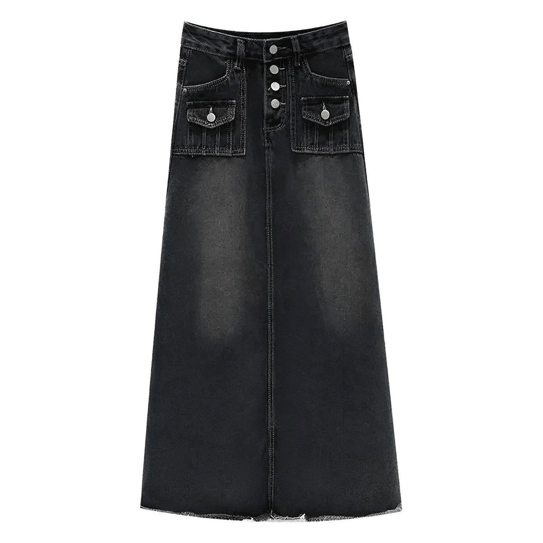 Whitney Denim Maxi Skirt 