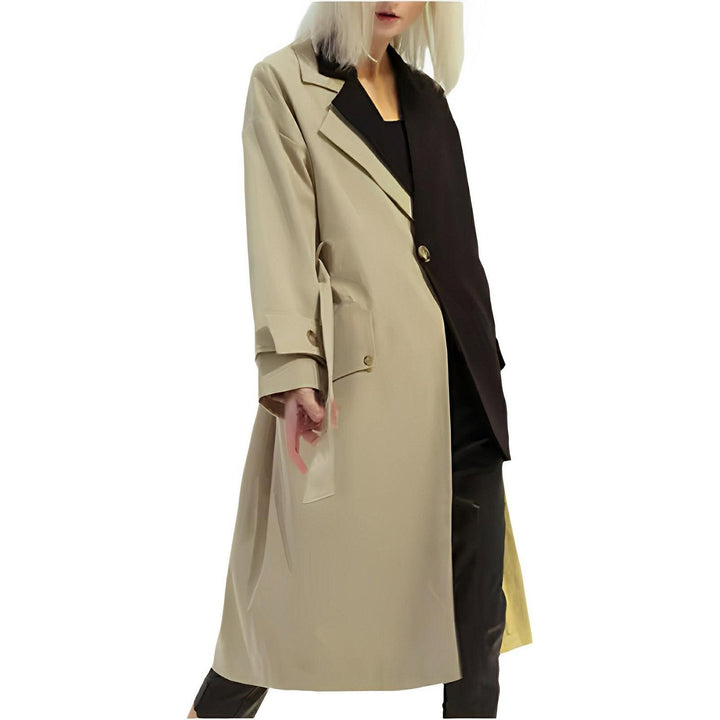 Zia Contrast Panel Trench Coat 