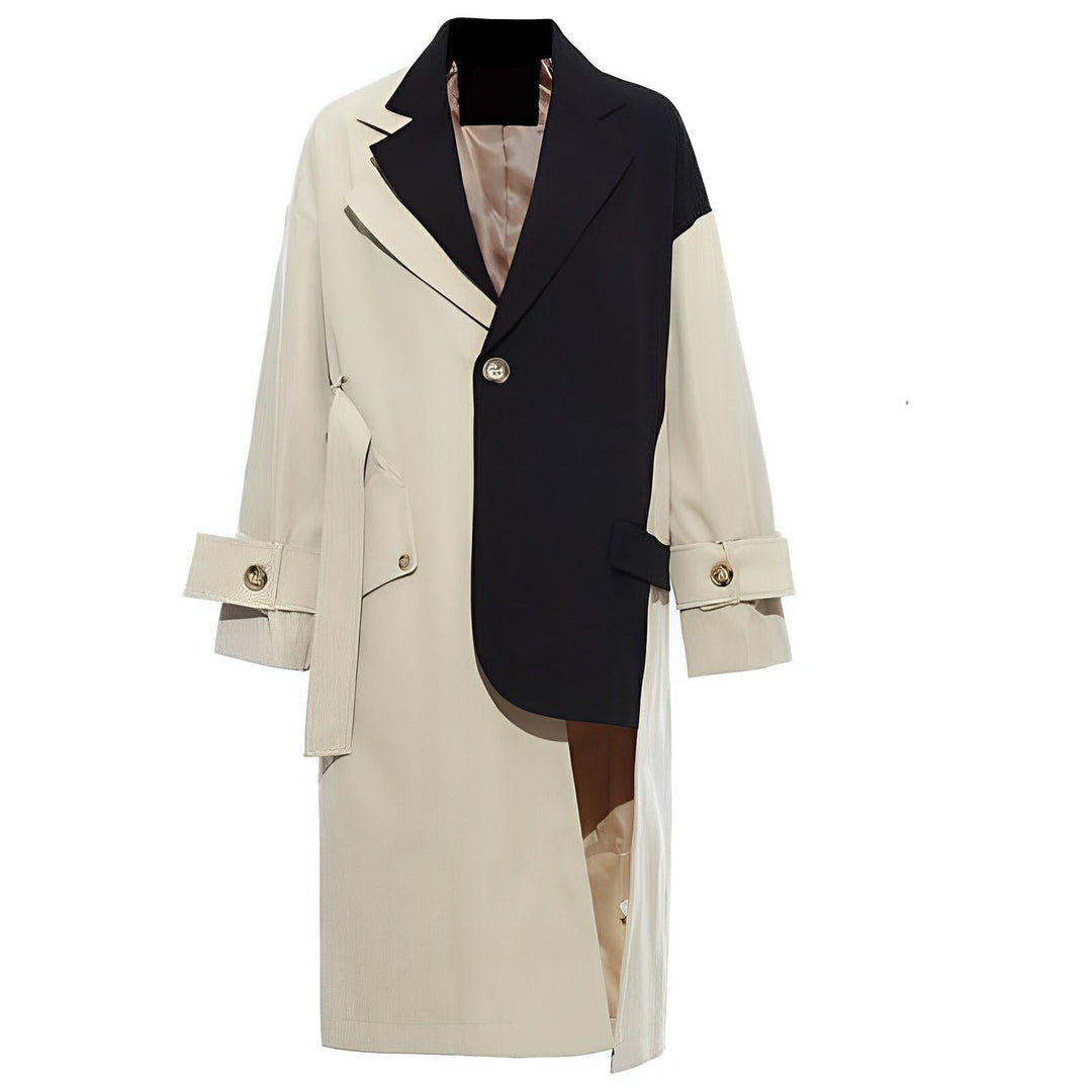 Zia Contrast Panel Trench Coat 